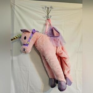 Plush Pink Unicorn Costume for Kids